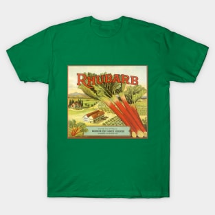 Vintage Rhubarb Crate Label T-Shirt